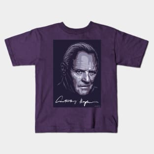 Anthony Hopkins signed portrait Kids T-Shirt